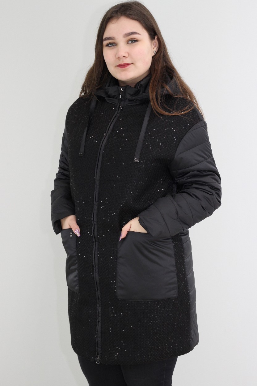 Куртка 21В631-1 Черная Куртка 21В631-1 Черная